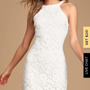 Lulus love poem ivory lace dress size xs